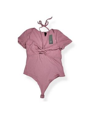 Wild Fable Mauve Sweetheart Neckline BodySuit Large